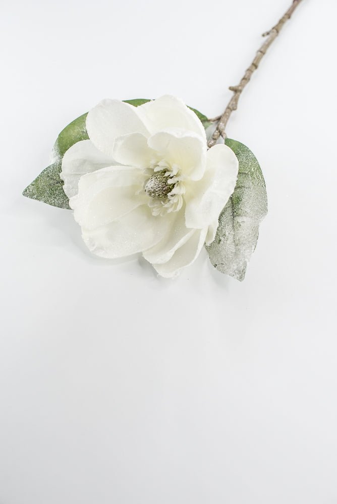 White snowy magnolia stem - Greenery MarketArtificial FloraXs493W