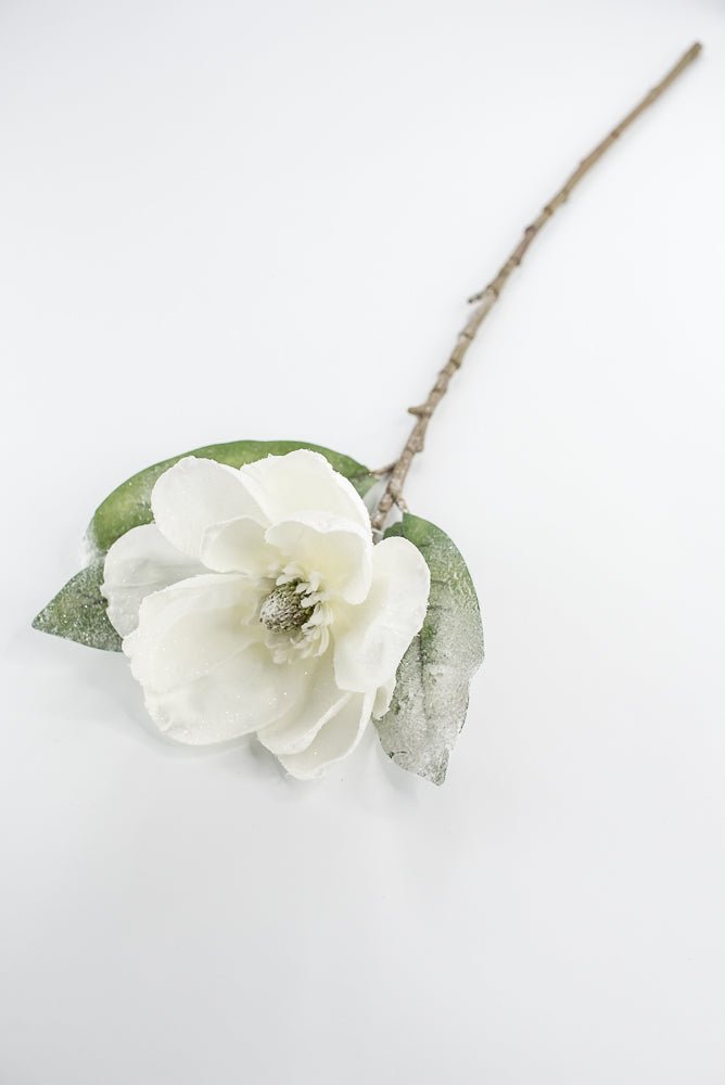 White snowy magnolia stem - Greenery MarketArtificial FloraXs493W
