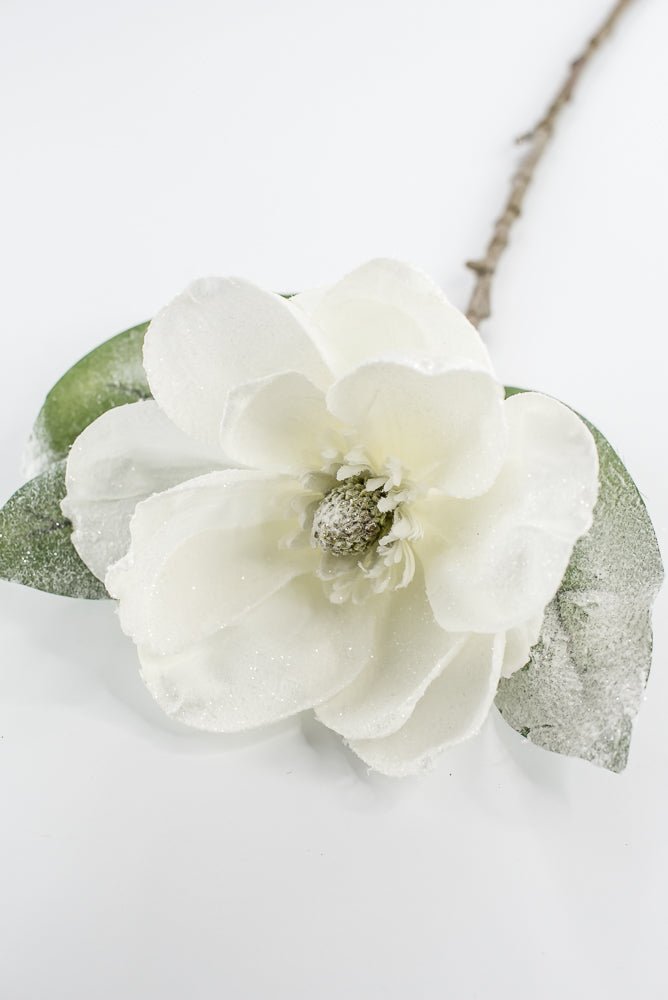 White snowy magnolia stem - Greenery MarketArtificial FloraXs493W