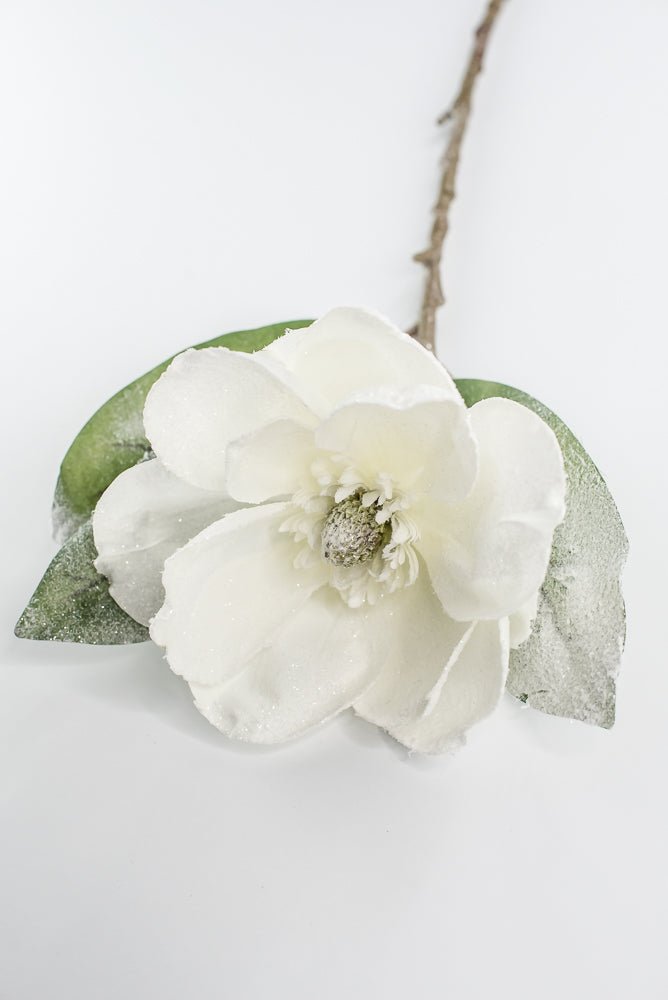 White snowy magnolia stem - Greenery MarketArtificial FloraXs493W