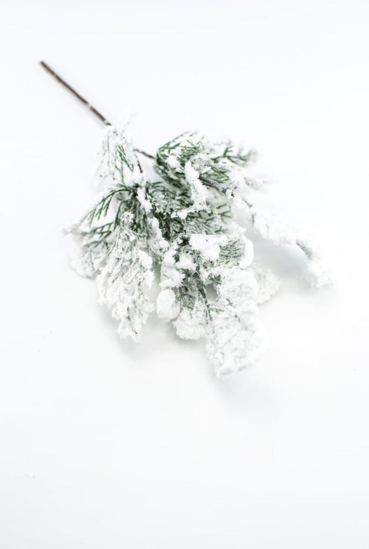 Winter cedar pick with snow - Greenery Marketartificial greeneryX1760 - W