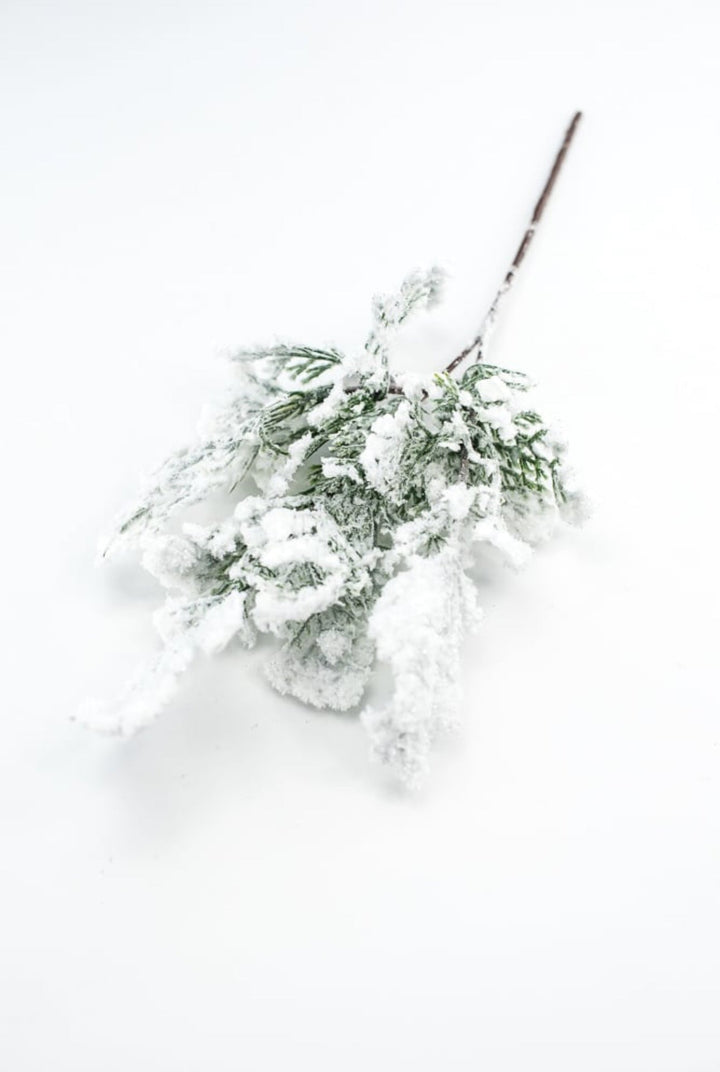 Winter cedar pick with snow - Greenery Marketartificial greeneryX1760 - W