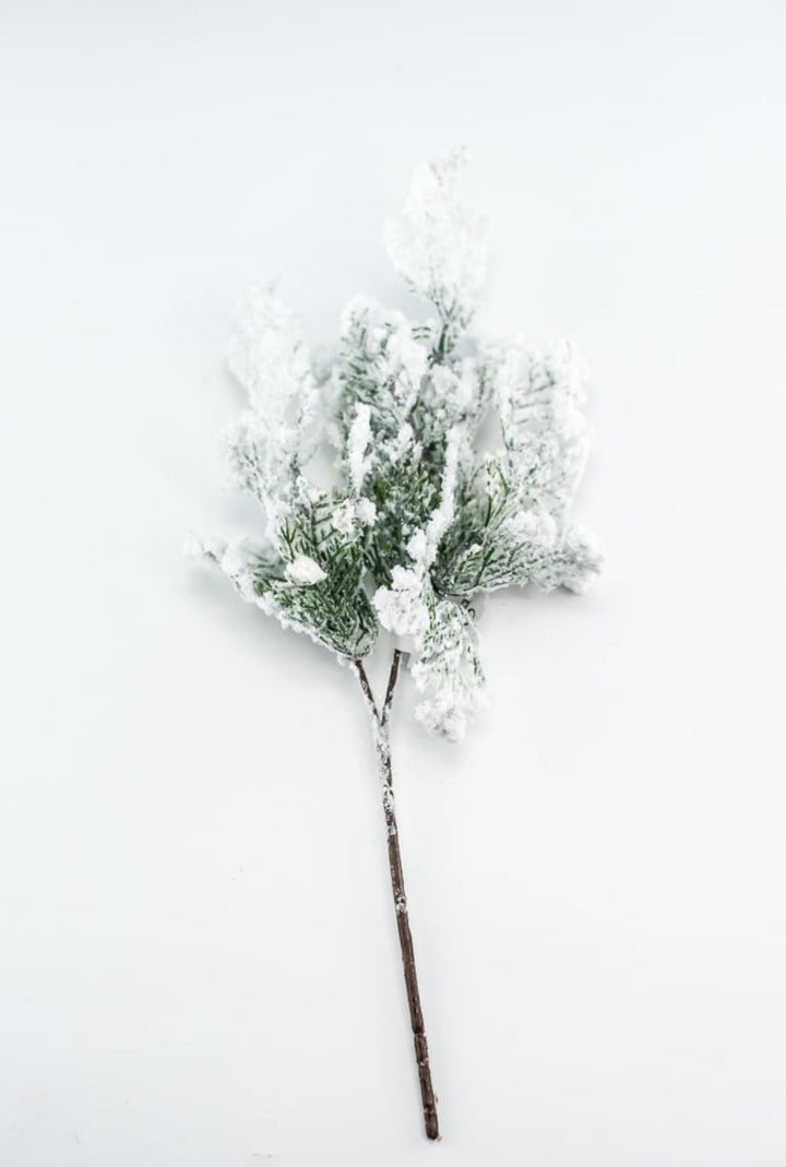 Winter cedar pick with snow - Greenery Marketartificial greeneryX1760 - W