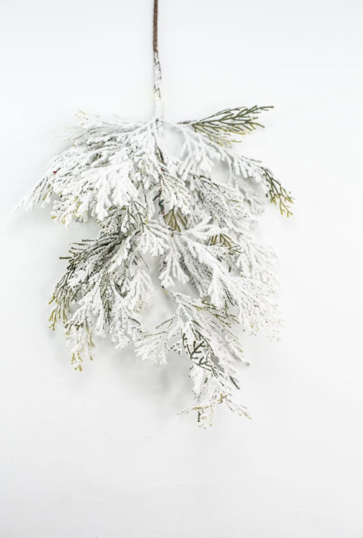 Winter cedar pine spray with snow - Greenery Marketgreenery85336SP24