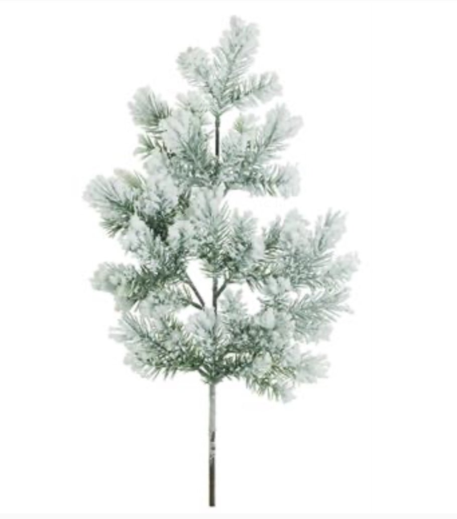 Winter cedar spray with snow - Greenery Marketartificial greeneryX1742/L - W