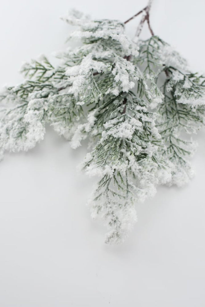Winter cedar spray with snow - Greenery MarketX1761 - W
