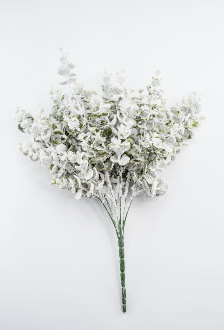 Winter heavy flocked eucalyptus bush - Greenery MarketArtificial Flora82940