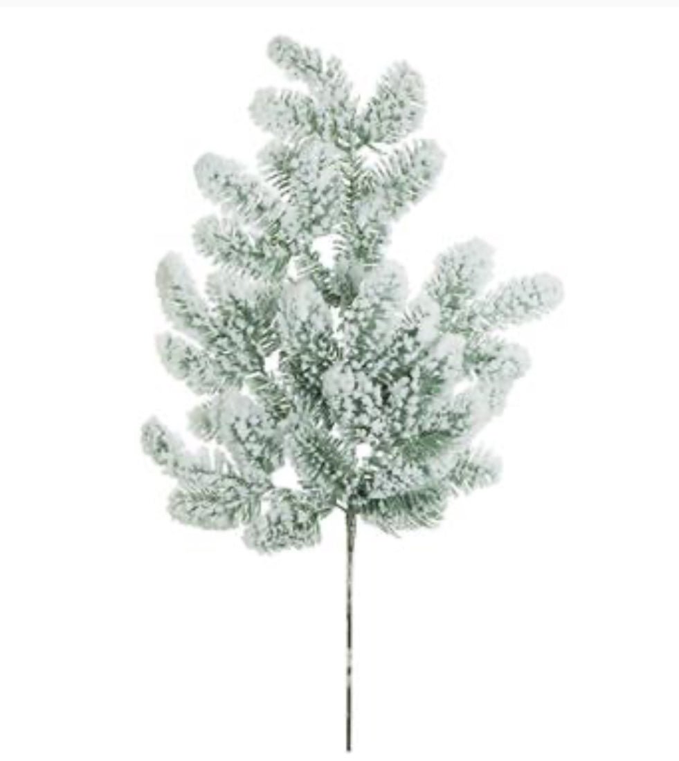 Winter Noble Pine Branch With Snow - Greenery Marketartificial greeneryX1759 - W