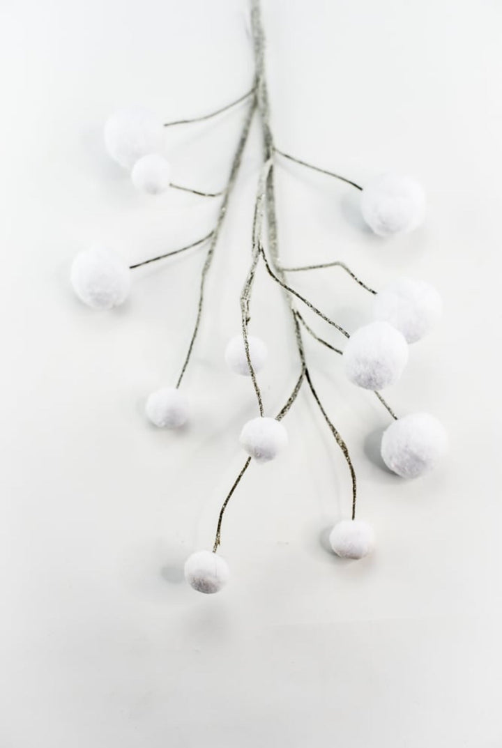 Winter Snow ball spray - white - Greenery MarketPicks63723