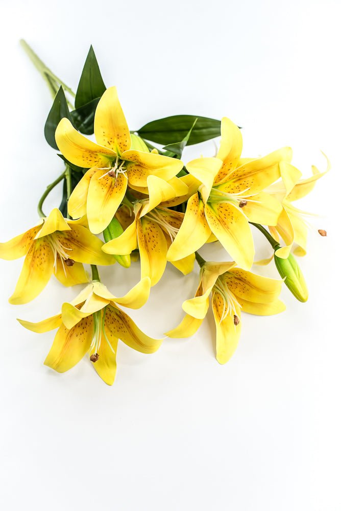 Yellow, Artificial, Lily Bush - Greenery MarketArtificial Flora35148YW