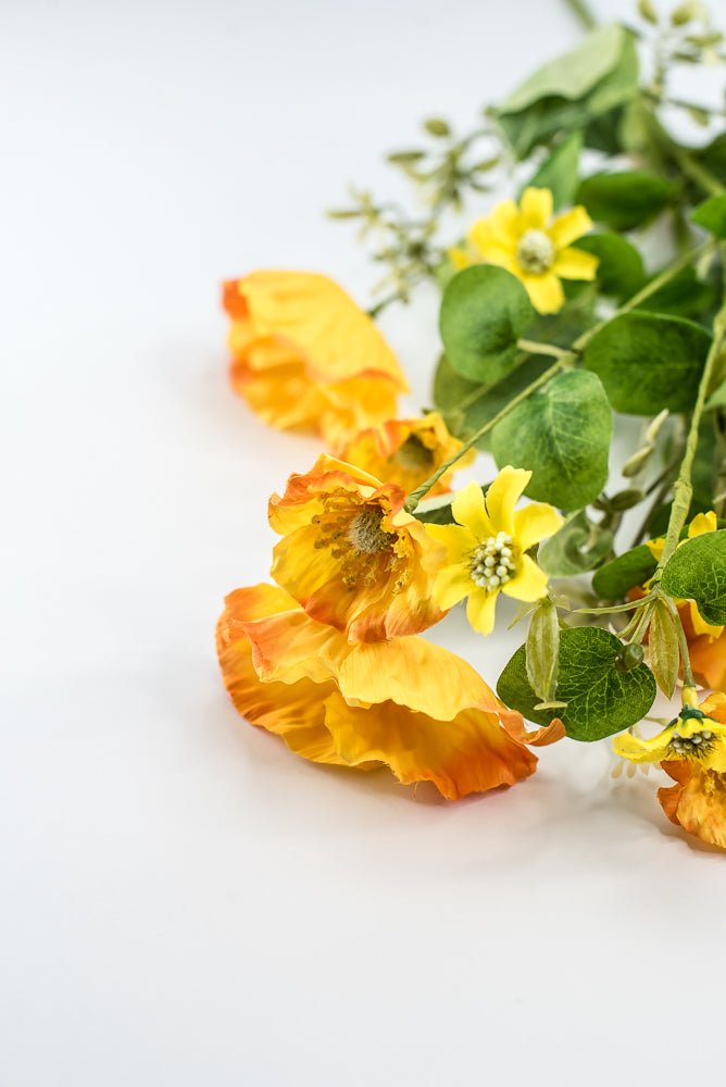 Yellow, Artificial Poppy Bush - Greenery Market250374