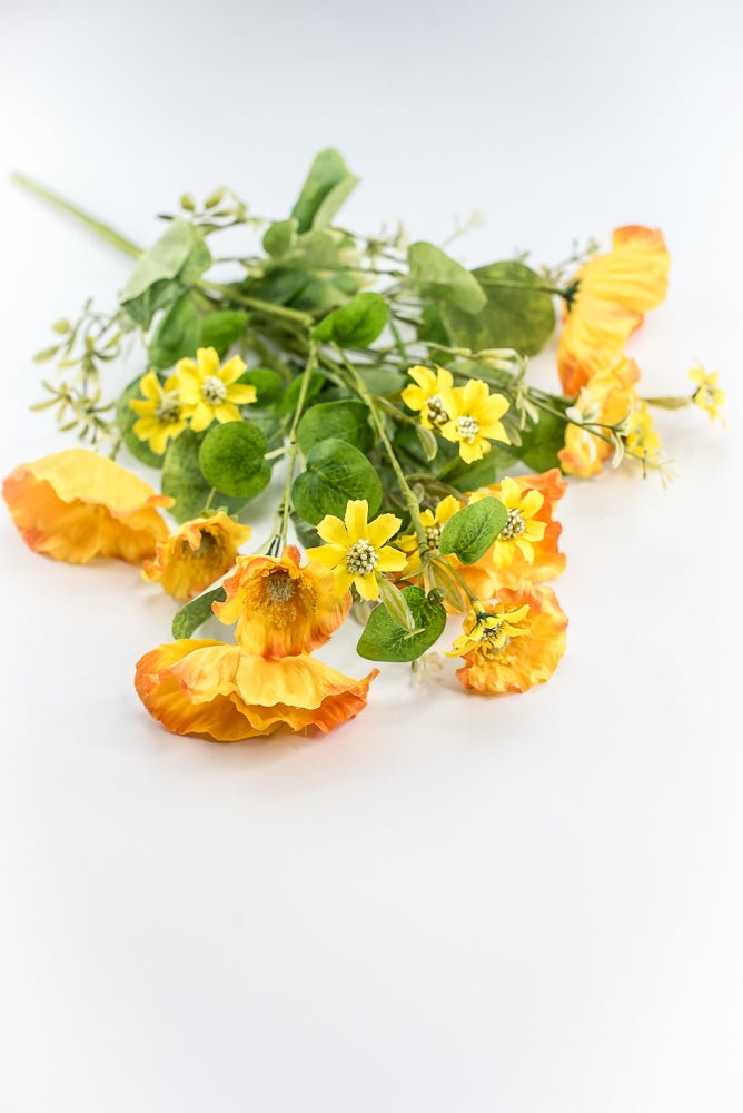 Yellow, Artificial Poppy Bush - Greenery Market250374