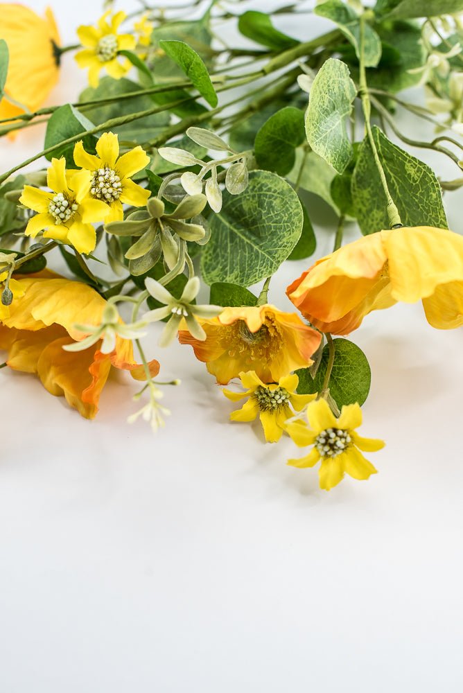 Yellow, Artificial Poppy Bush - Greenery Market250374