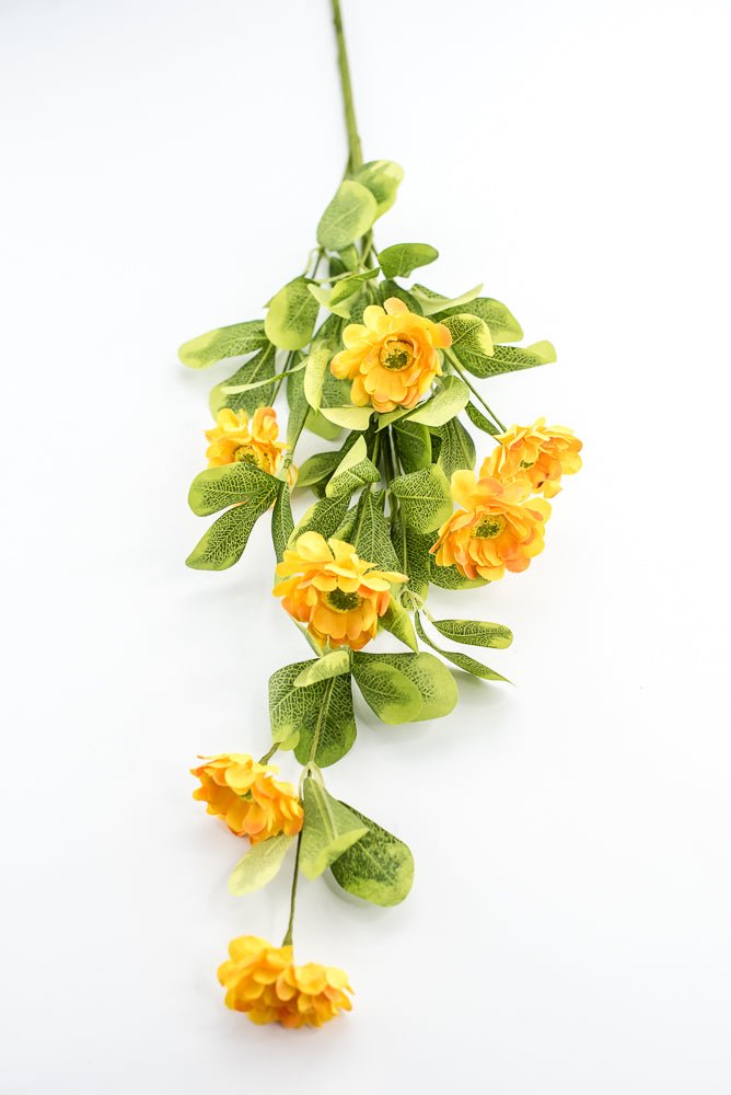 Yellow Button Zinnia Spray - Greenery MarketMTF24321 YELL