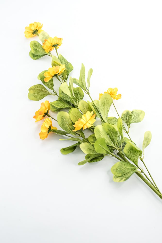 Yellow Button Zinnia Spray - Greenery MarketMTF24321 YELL