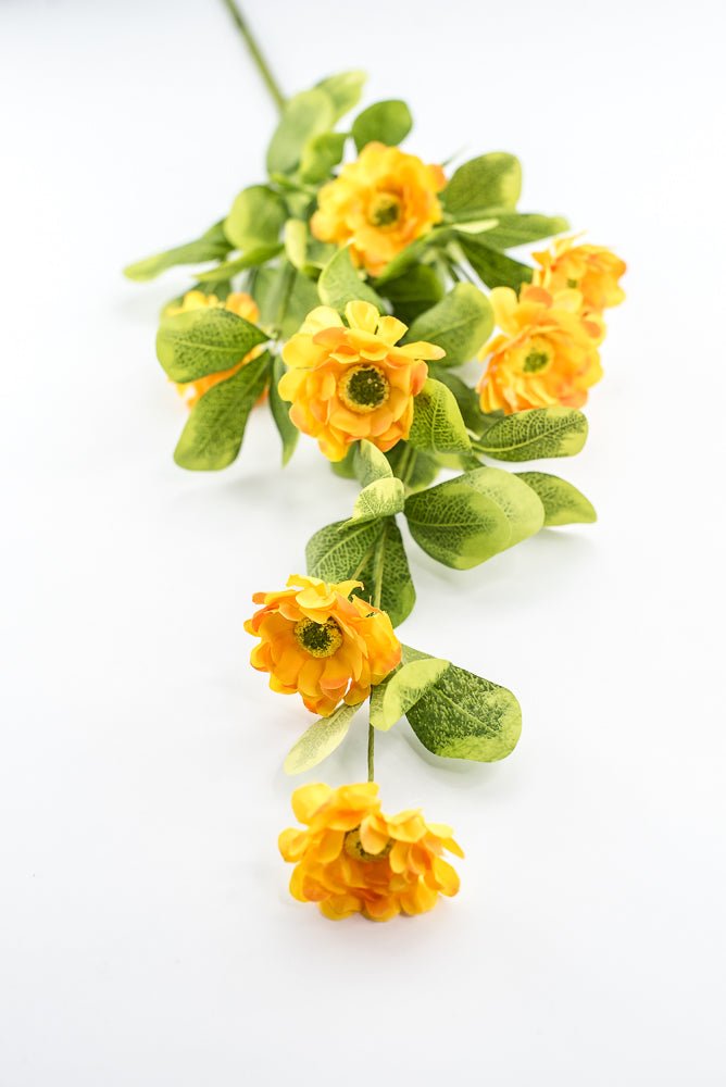 Yellow Button Zinnia Spray - Greenery MarketMTF24321 YELL