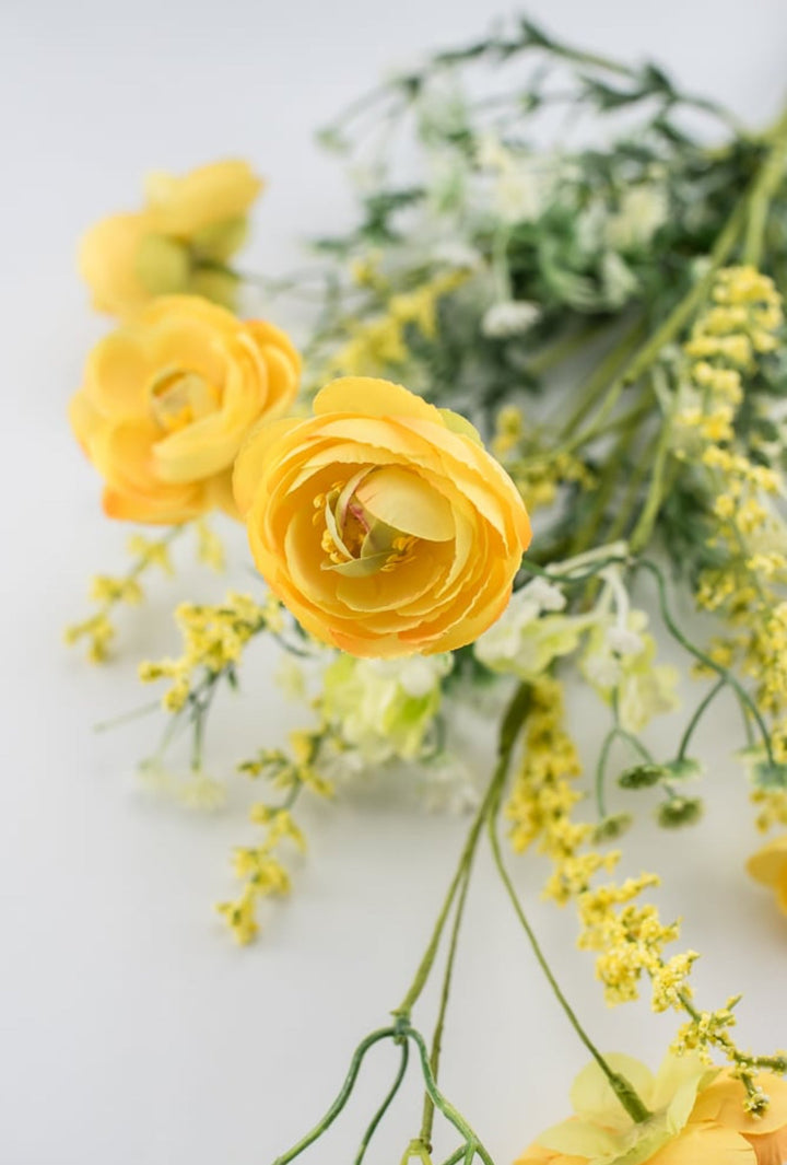 Yellow Ranunculus bush with greenery - Greenery Market63101YW