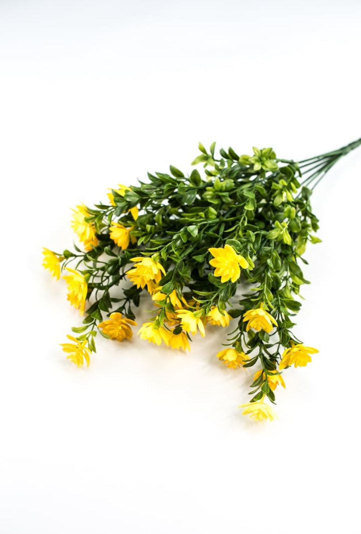 Yellow tea flower and greenery bush - Greenery Marketartificial flowers13492YW