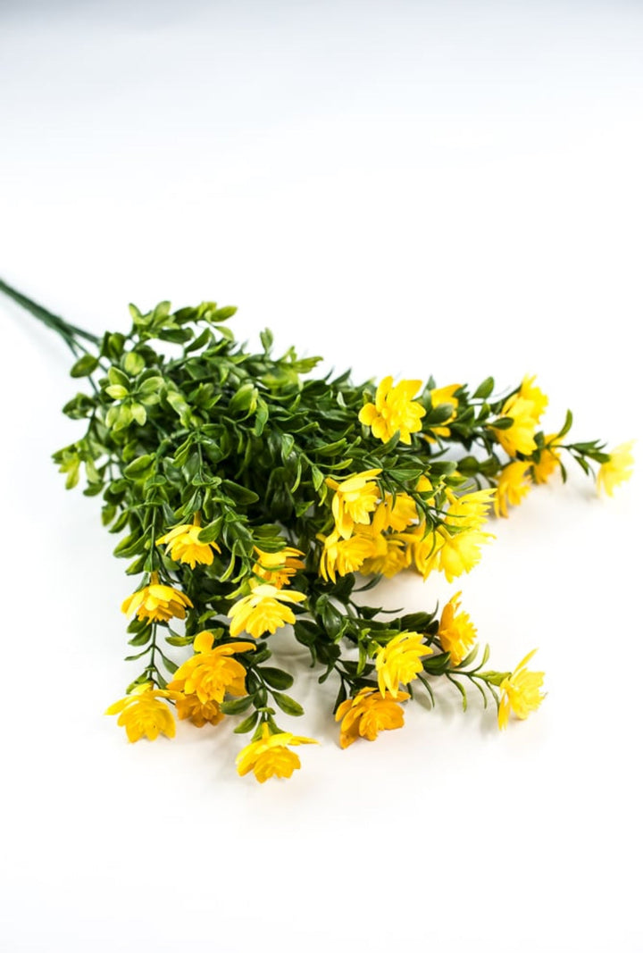 Yellow tea flower and greenery bush - Greenery Marketartificial flowers13492YW