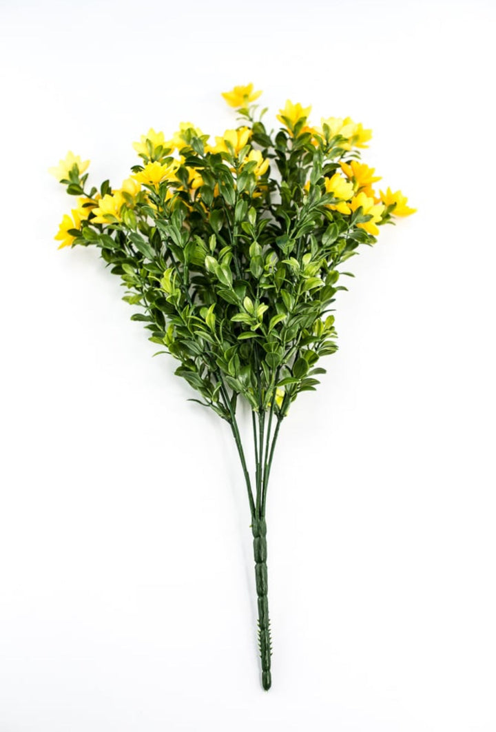 Yellow tea flower and greenery bush - Greenery Marketartificial flowers13492YW