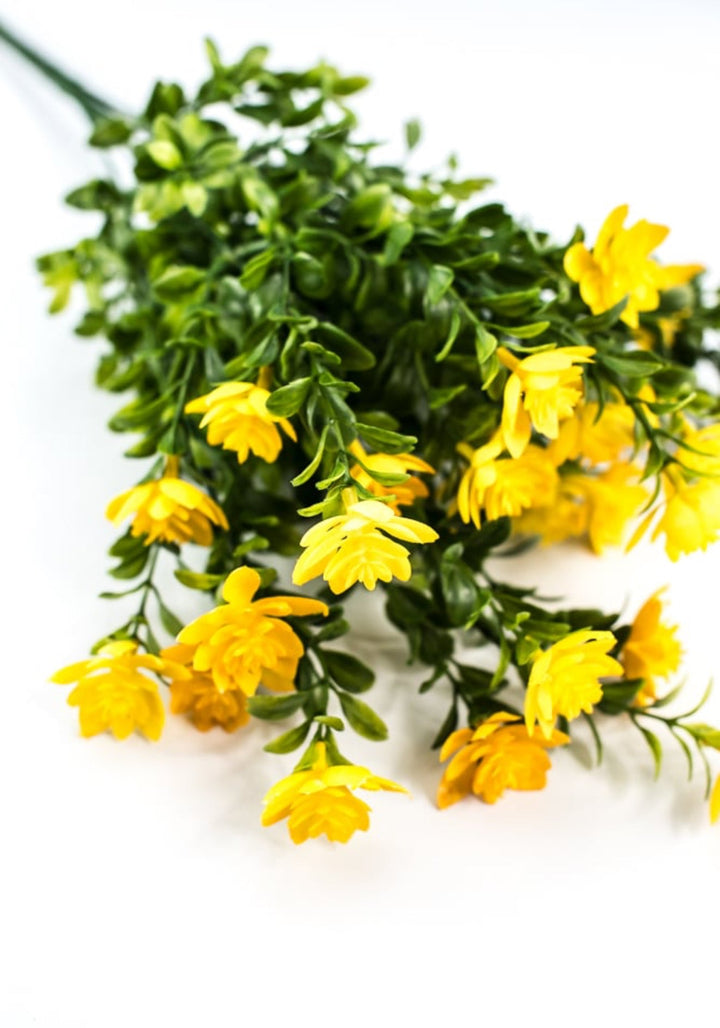 Yellow tea flower and greenery bush - Greenery Marketartificial flowers13492YW