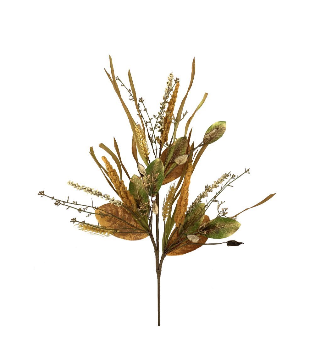 artificial fall grass, foxtail, and leaves spray - Greenery Marketgreenery56848FA