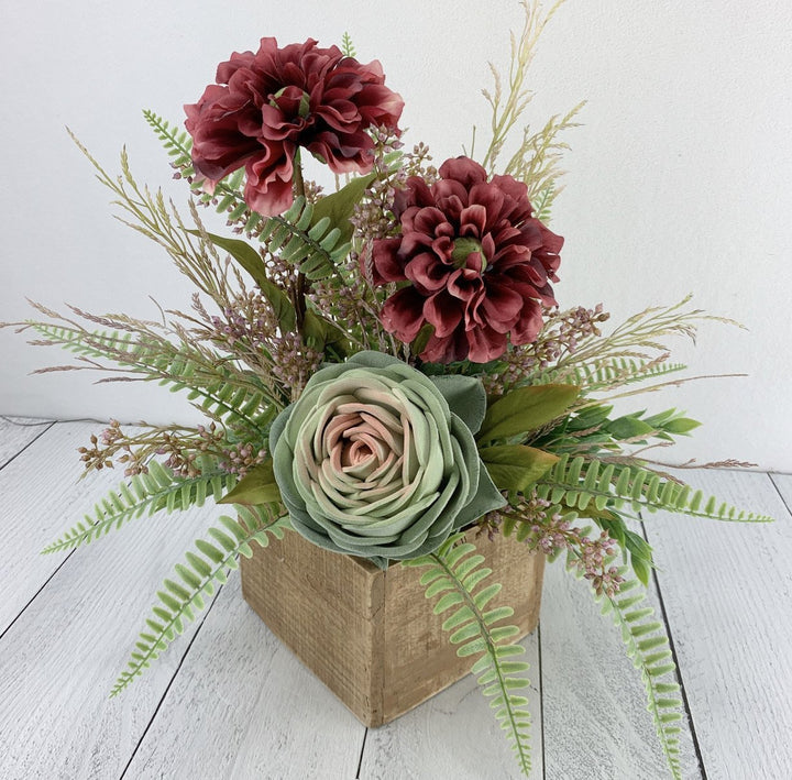 Artificial narrow fern Bush, gray green x 2 bushes - Greenery Market As seen on SCW lives