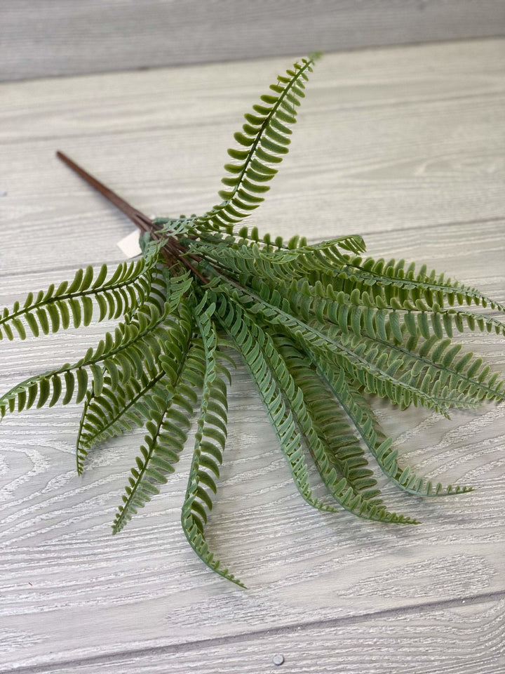 Artificial narrow fern Bush, gray green x 2 bushes - Greenery Market As seen on SCW lives