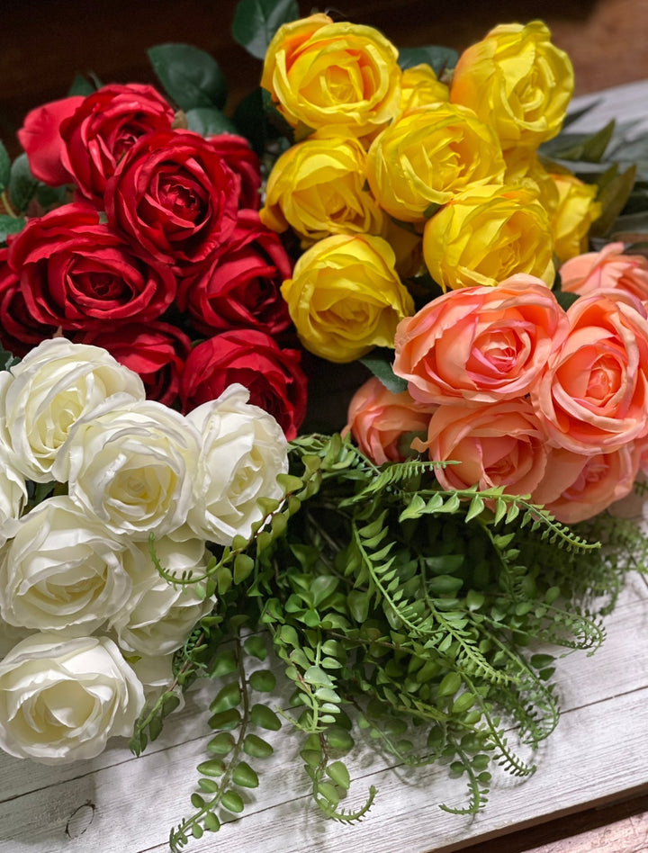 Artificial Roses - peach and pink - Greenery Marketartificial flowers25823