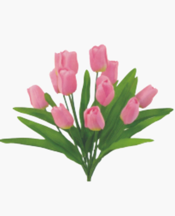 Artificial Tulip bush - pink - Greenery MarketArtificial Flora61386pk