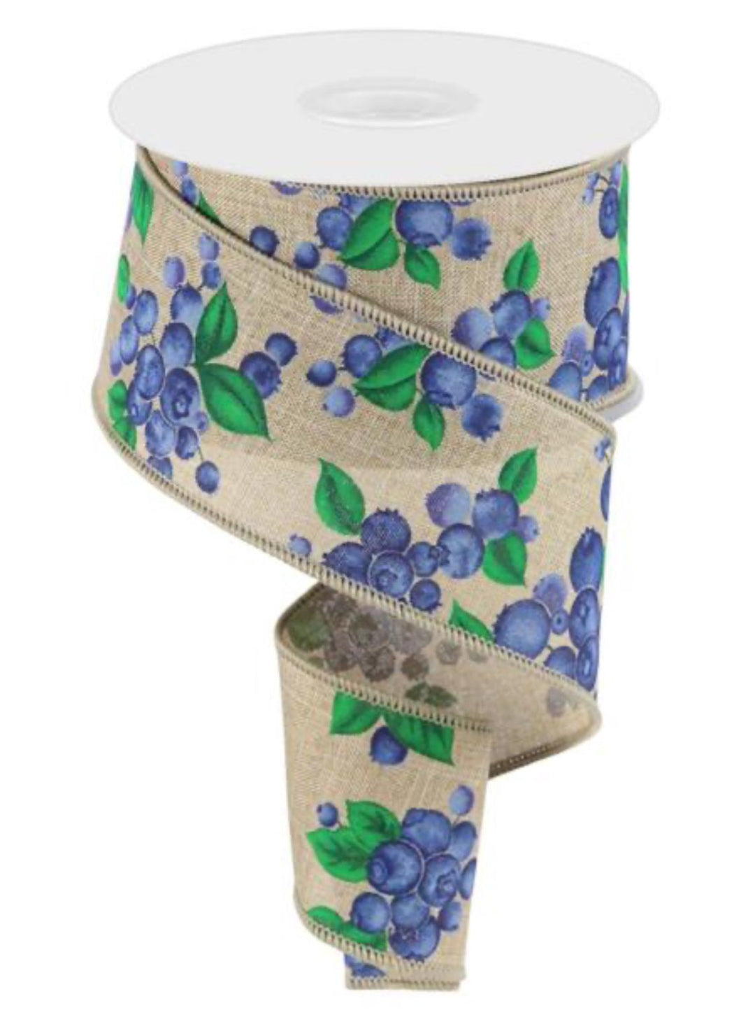 Blueberries wired ribbon 2.5” - Greenery MarketWired ribbonRGC175301