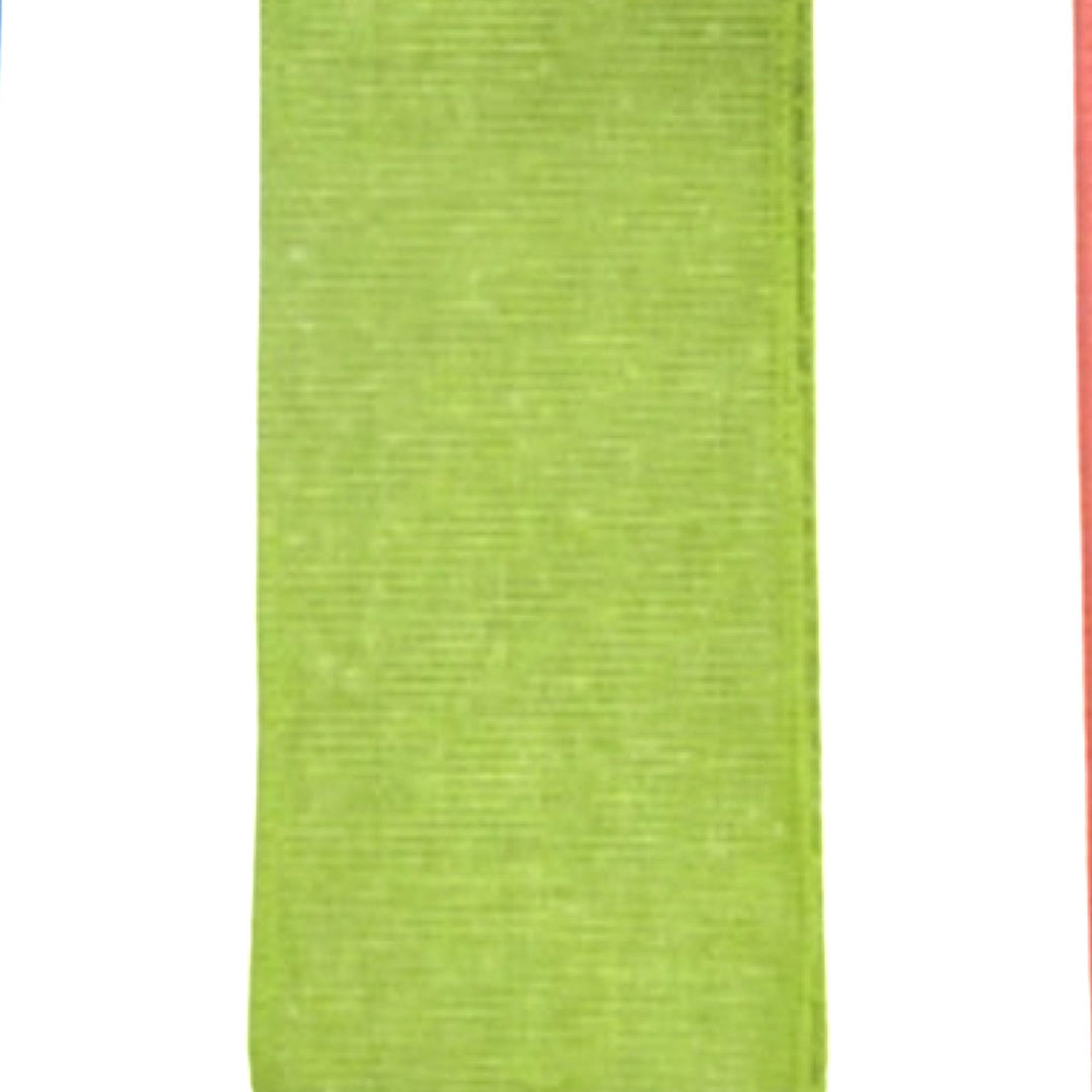Canvas summer colored wired ribbon 2.5” choose color - Greenery MarketRibbons & Trim288704 green