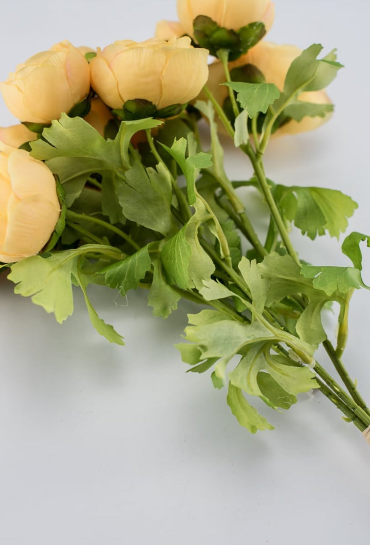 Creamy Yellow ranunculus bundle - Greenery Marketartificial flowers27038