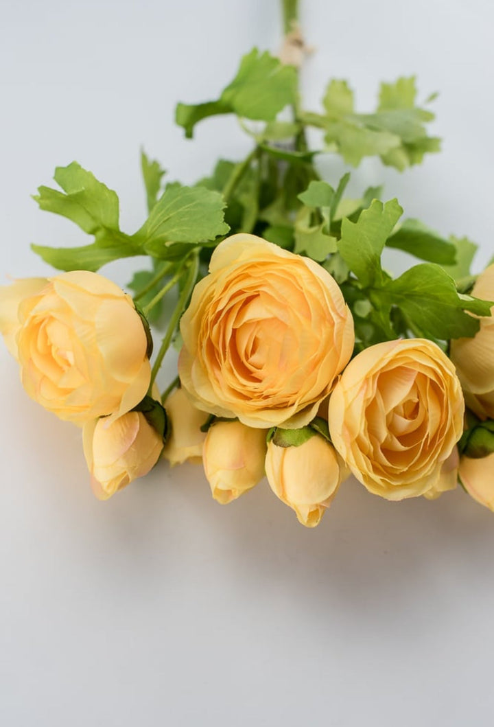 Creamy Yellow ranunculus bundle - Greenery Marketartificial flowers27038