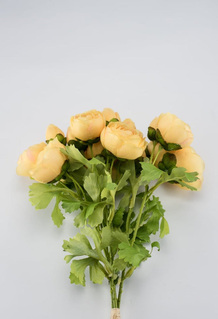 Creamy Yellow ranunculus bundle - Greenery Marketartificial flowers27038