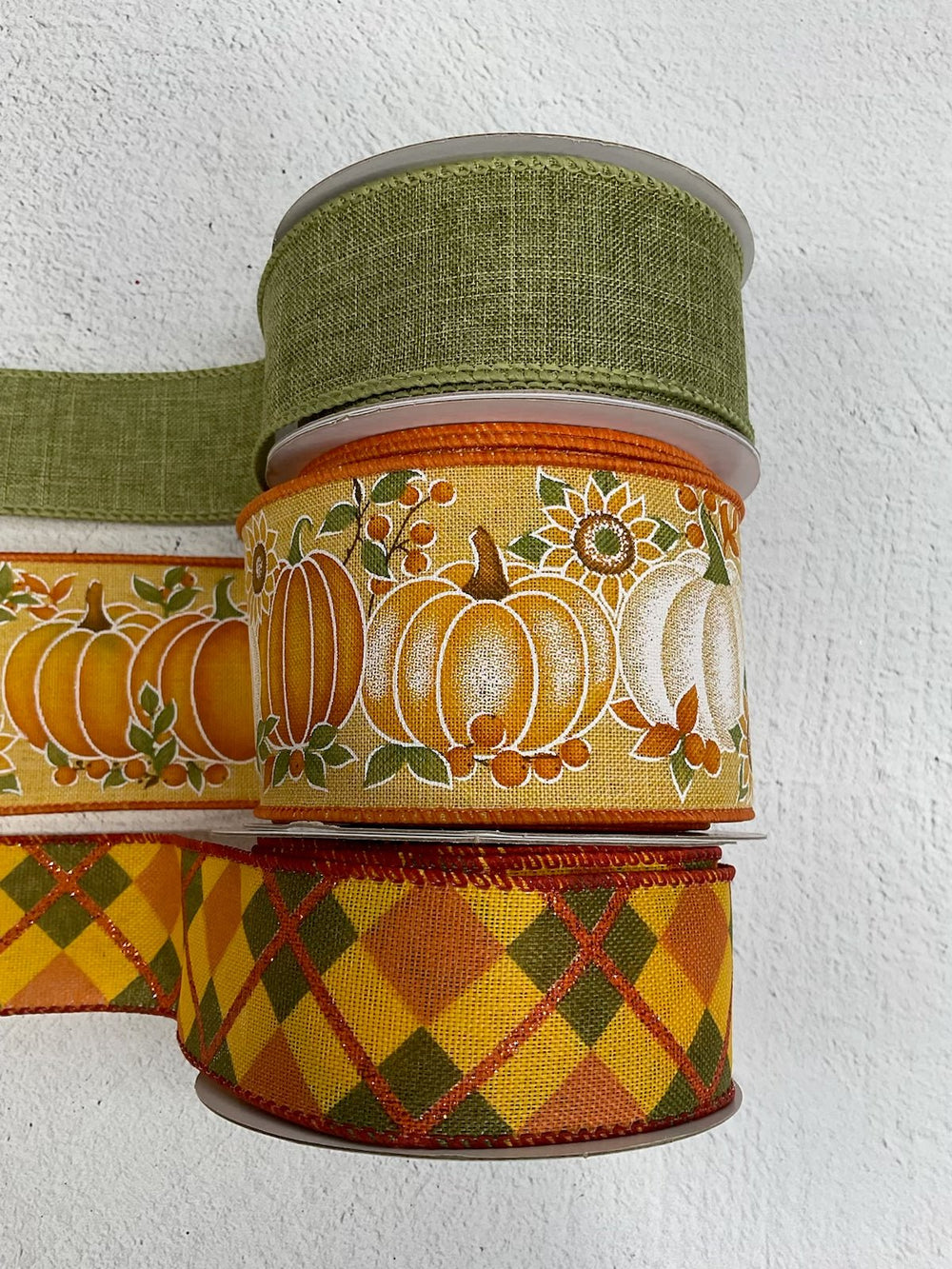 DIY bow making bundle - mustard pumpkins x 3 rolls - Greenery MarketRibbons & TrimMustardpumpkinx3