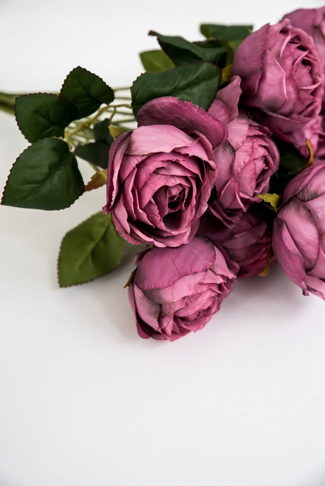 Dusty lavender cabbage rose bush - Greenery Marketartificial flowers26904