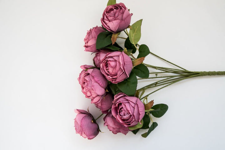 Dusty lavender cabbage rose bush - Greenery Marketartificial flowers26904