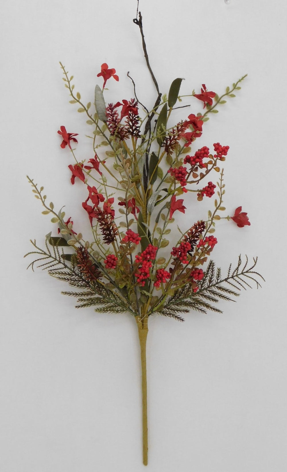 Fern and heather berry spray 60919 - red - Greenery MarketArtificial Flora63048-Rd