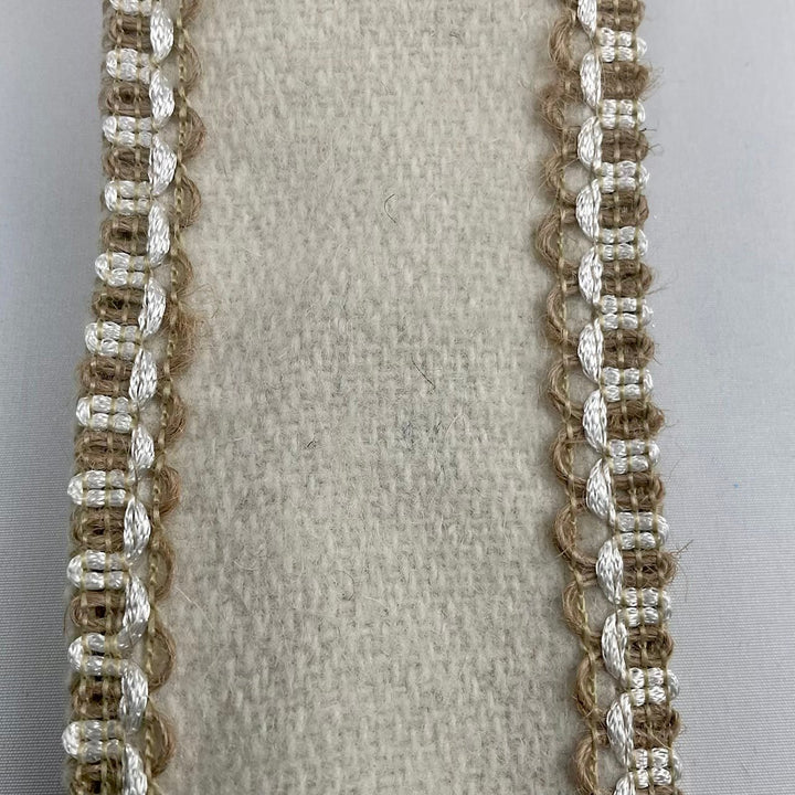 Jute trim wool wired ribbon - 2.5” - Greenery MarketMTX71644