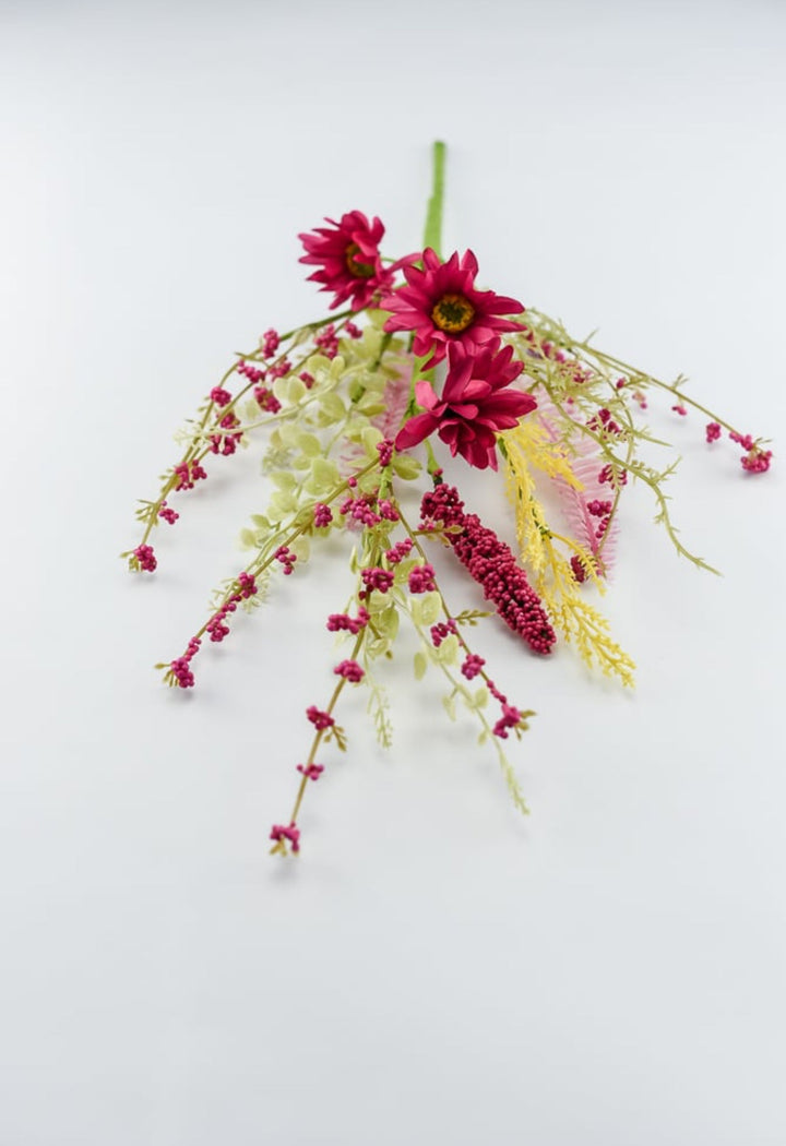 Mixed flower pick - bright pink - Greenery MarketArtificial Flora40001-BG