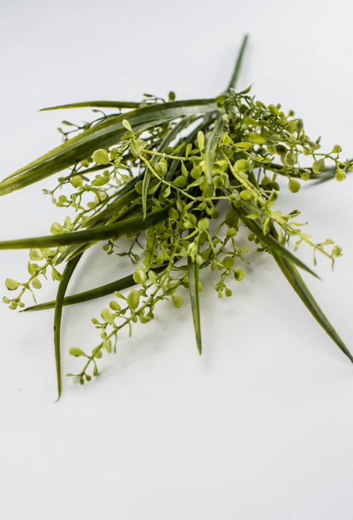 Mixed mini boxwood and grass bush - Greenery MarketArtificial Flora25784