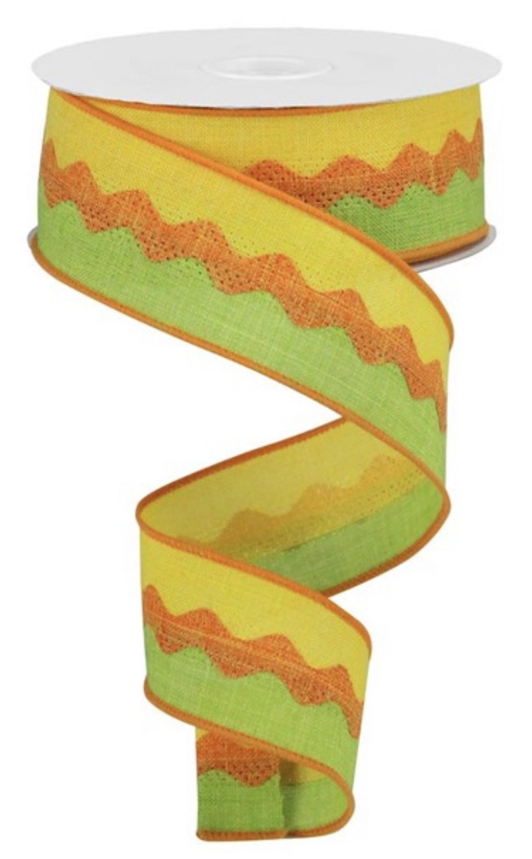 Orange, lime, and yellow ricrac wired ribbon - Greenery MarketWired ribbonRG20282F