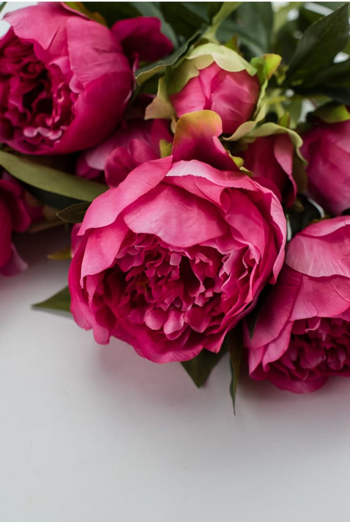 Pink Peony artificial flower bush - Greenery Marketartificial flowers25788