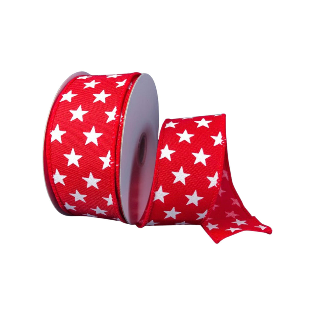 red and white stars 1.5" wired ribbon - Greenery MarketRibbons & Trim41223-09-12