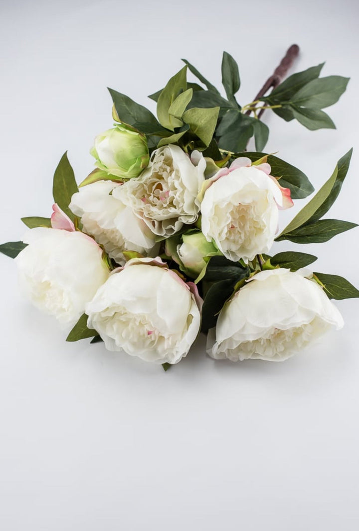 White peony bush, white wedding flowers - Greenery Marketartificial flowers25786
