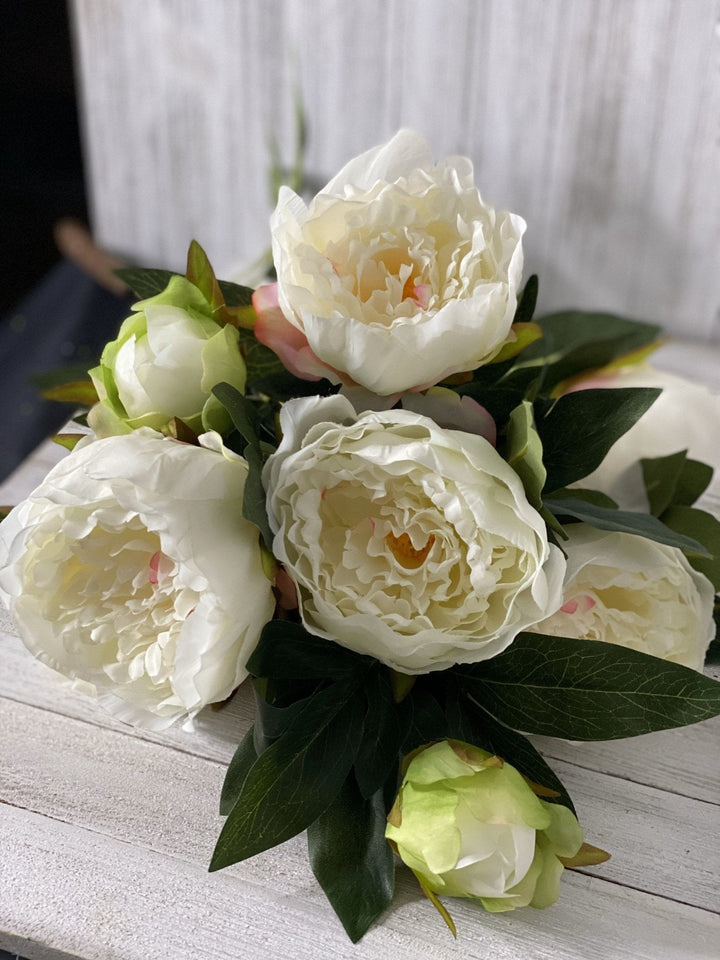 White peony bush, white wedding flowers - Greenery Marketartificial flowers25786