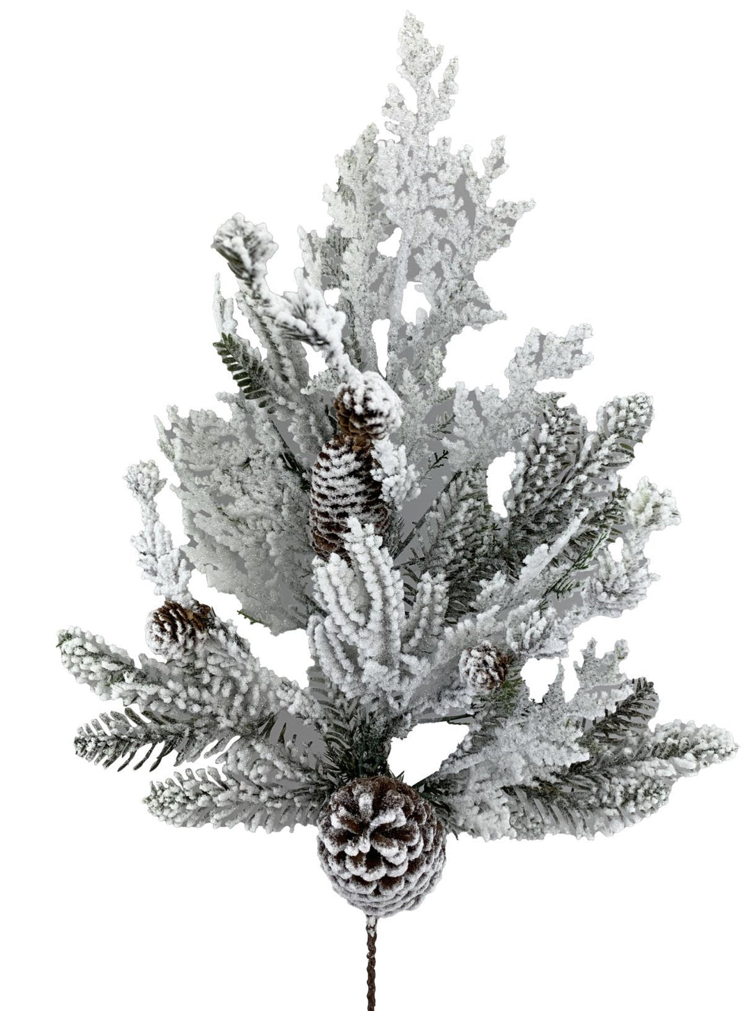Winter flocked pine spray with snow - Greenery Marketgreenery85334SP28