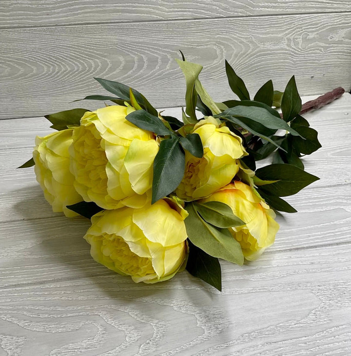 Yellow, garden peony bush - Greenery Marketartificial flowers27176