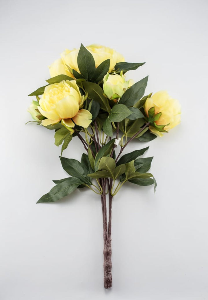 Yellow, garden peony bush - Greenery Marketartificial flowers27176